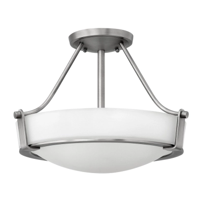 Hathaway lampa sufitowa 2xE27 antyczny nikiel Elstead Lighting