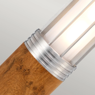 Hornsea 1 lampa stojąca IP55 1xE27 drewno tekowe