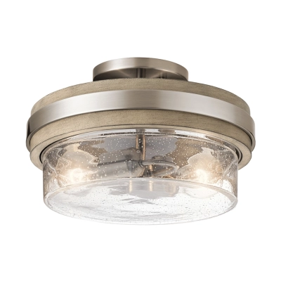 Grand Bank lampa sufitowa 2xE27 antyczny szary Elstead Lighting