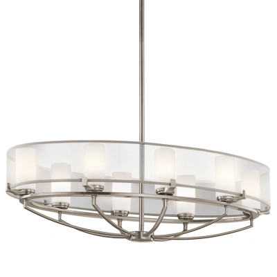 saldana 8 żyrandol 8xG9 pewter Elstead Lighting