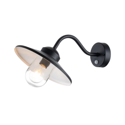 Klampenborg kinkiet E27 IP44 czarny z czujnikiem ruchu Elstead Lighting