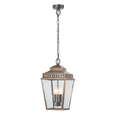 Mansion House lampa wisząca 3xE14 IP44 stary mosiądz Elstead Lighting