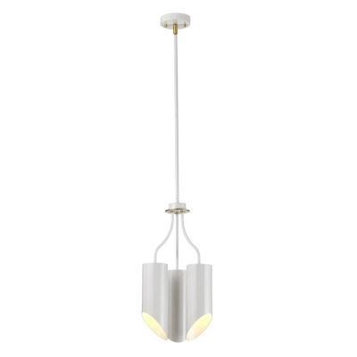 Quinto 3 lampa wisząca 3xE27 biały mosiądz Elstead Lighting