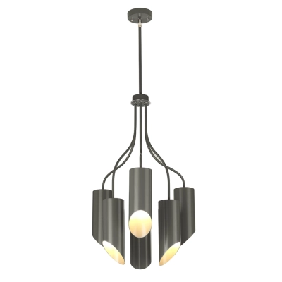 Quinto 6 lampa wisząca 6xE27 szara nikiel Elstead Lighting