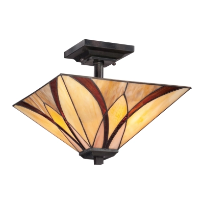 Asheville 2 lampa sufitowa 2xE27 ciemny brąz Elstead Lighting