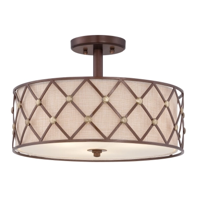 Brown Lattice 3 lampa sufitowa 3xE27 ciepła miedź Elstead Lighting