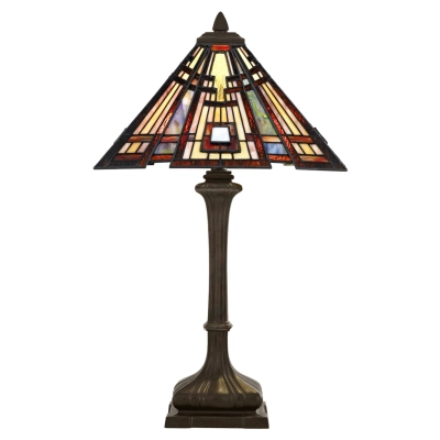 Classic Craftsman 2 lampka stołowa 2xE27 ciemny brąz Elstead Lighting