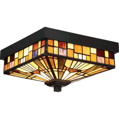 Inglenook lampa sufitowa 2xE27 IP44 ciemny brąz Elstead Lighting