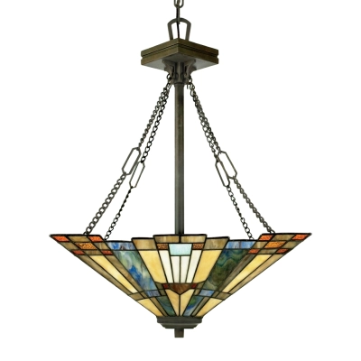 Inglenook lampa wisząca 3xE27 ciemny brąz Elstead Lighting