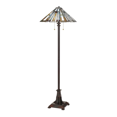 Maybeck 2 lampa podłogowa 2xE27 ciemny brąz Elstead Lighting