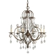 Chateau 6 żyrandol 6xE14 kawowy Elstead Lighting