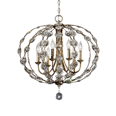 Leila 6Lt Chandelier elastead lighting feiss