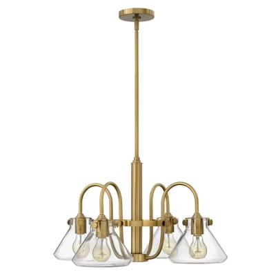 Congress Clear Glass żyrandol Caramel Elstead Lighting hinkley