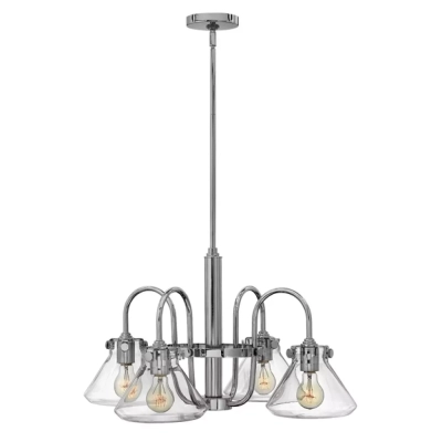 Congress Clear Glass żyrandol Chrome Elstead Lighting hinkley