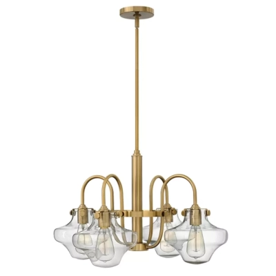 Congress Clear Glass żyrandol Caramel Elstead Lighting hinkley