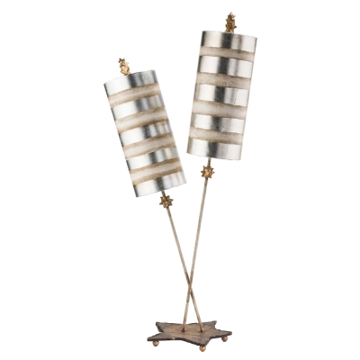 ETTLE LUXE lampa stołowa 2xE27 srebrna FB/NETTLELUXS/TL Elstead Lighting