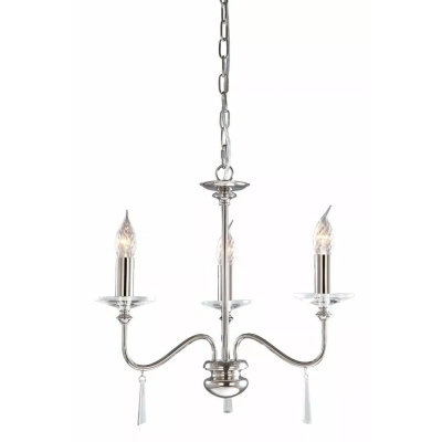 Finsbury Park 3Lt Chandelier Polished Nickel