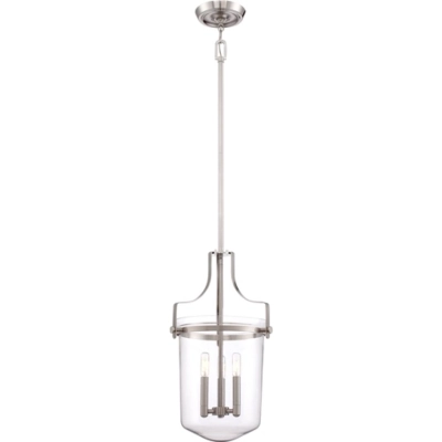 Penn Station 3Lt Pendant Brushed Nickel Elstead Lighting Quoizel