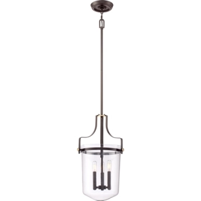 Penn Station 3Lt Pendant Brushed Nickel Elstead Lighting Quoizel