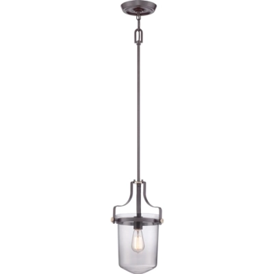 Penn Station 1Lt Mini Pendant Brushed Nickel Elstead Lighting Quoizel