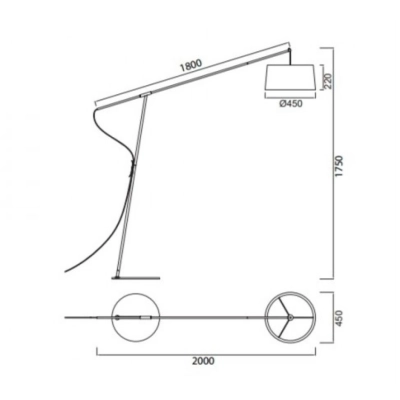 NORDICA 1L lampa podłogowa 4968 + 5034 Mantra