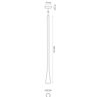 ARTA LED lampa wisząca 7W 213lm 3000K czarna