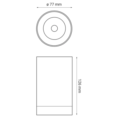 BASARO RO lama sufitowa LED 8,9W 946lm 3000K/4000K IP65 biała lub czarna