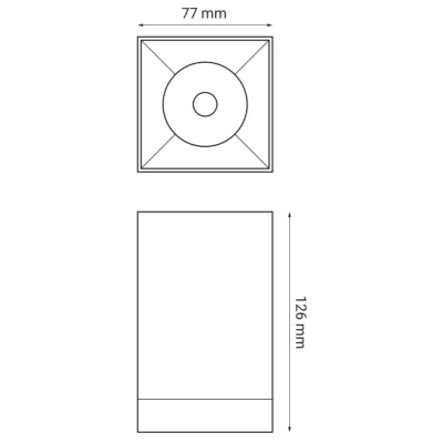 BASARO SQ lama sufitowa LED 8,9W 946lm 3000K/4000K IP65 biała lub czarna