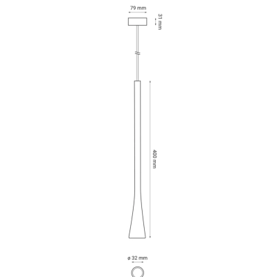 ENZA lampa wisząca LED 7W 305lm 3000K biała