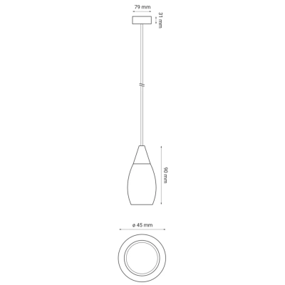 ETRO lampa wisząca LED 7W 149lm 3000K beżowo-złota