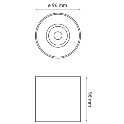 SENISE RO Ø9,6cm oprawa sufitowa LED 11,4W 1288lm 3000K czarna