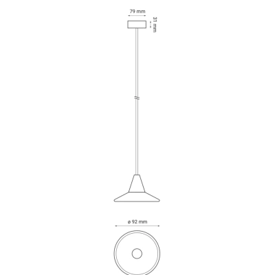 TINO lampa wisząca LED 7W 305ln 3000K beżowa