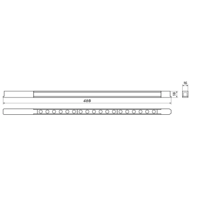 Oxyled Dots Slim M do systemu Magnetic 48V 18W 1440lm kolor biały, czarny