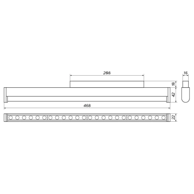 Oxyled Dots Wall Washer L do systemu Magnetic 48V 24W 1920lm kolor biały, czarny