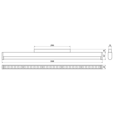 Oxyled Dots Wall Washer XL do systemu Magnetic 48V 30W 2400lm kolor biały, czarny