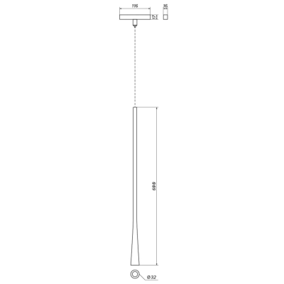 Oxyled Arta LV M do systemu Magnetic 48V 7W 213lm kolor biały, czarny