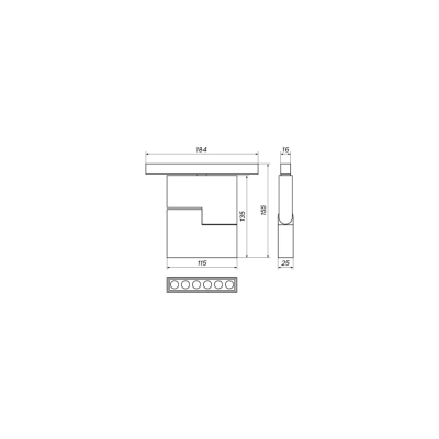 Oxyled Dots Spot do systemu Magnetic 48V 12W 1200lm kolor biały, czarny