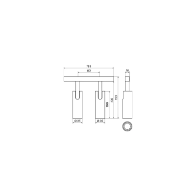 Oxyled Mini Spot Duo do systemu Magnetic 48V 2x7W 1090lm kolor biały, czarny, czarno-biały, złoty