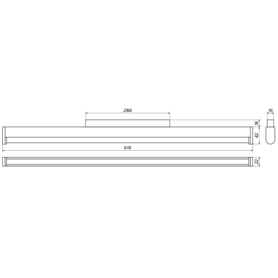 Oxyled Stripe Wall Washer M do systemu Magnetic 48V 20W 1500lm kolor biały, czarny